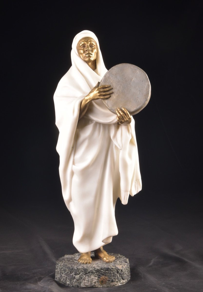 The Marble Figure Of An Arab Woman By Louis Hottot (french, 1829-1905)