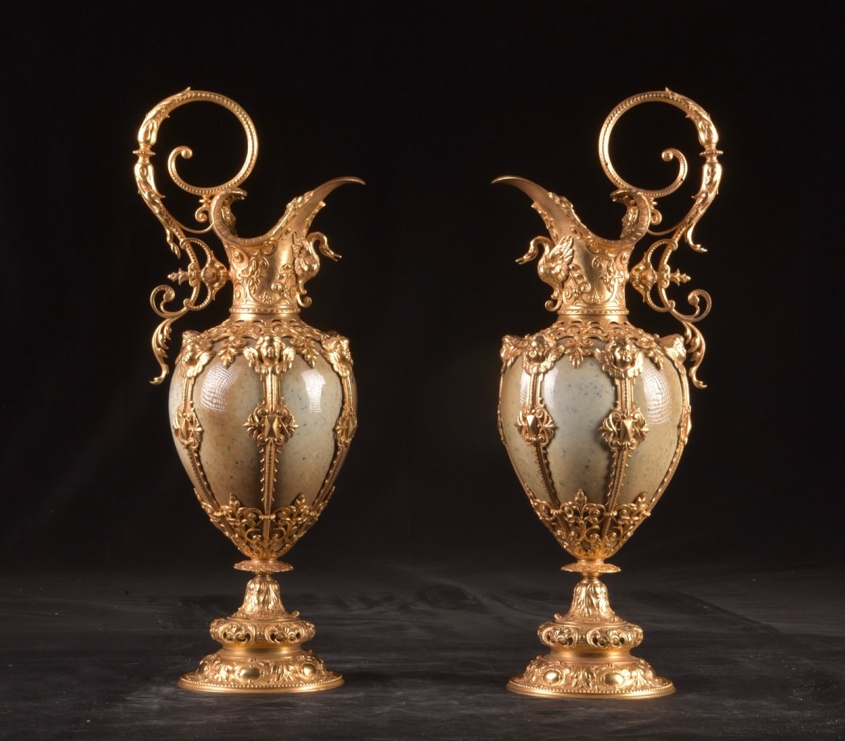 Pair Of Victorian Ewers; France, Circa 1850-1900-photo-2