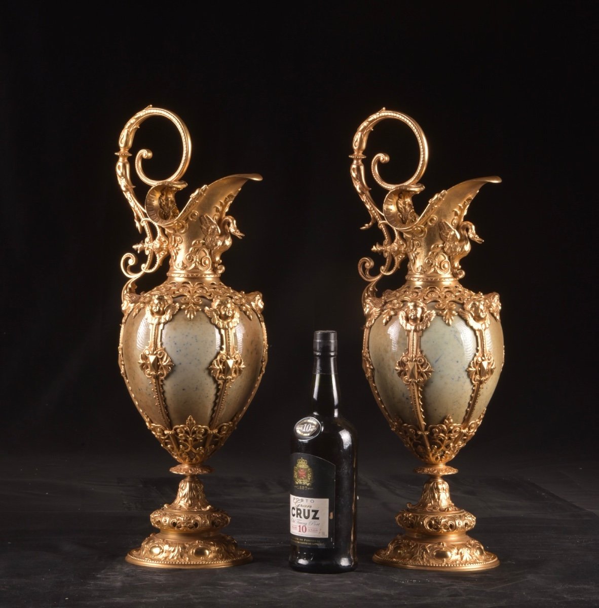 Pair Of Victorian Ewers; France, Circa 1850-1900-photo-4