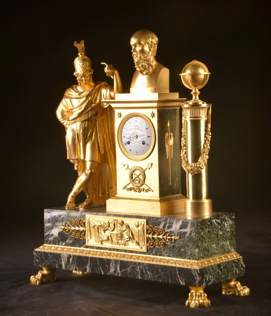 Une Pendule Française En Bronze Doré Du Début Du 19ème Siècle-photo-3