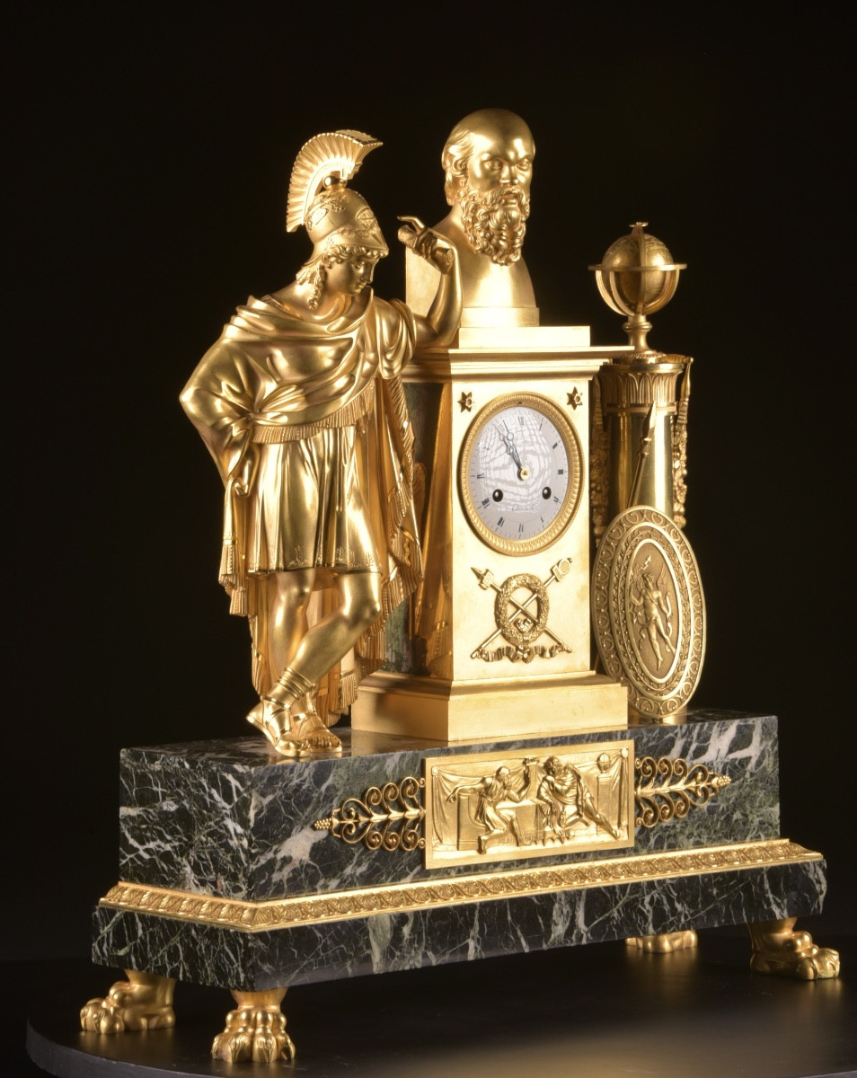Une Pendule Française En Bronze Doré Du Début Du 19ème Siècle-photo-3