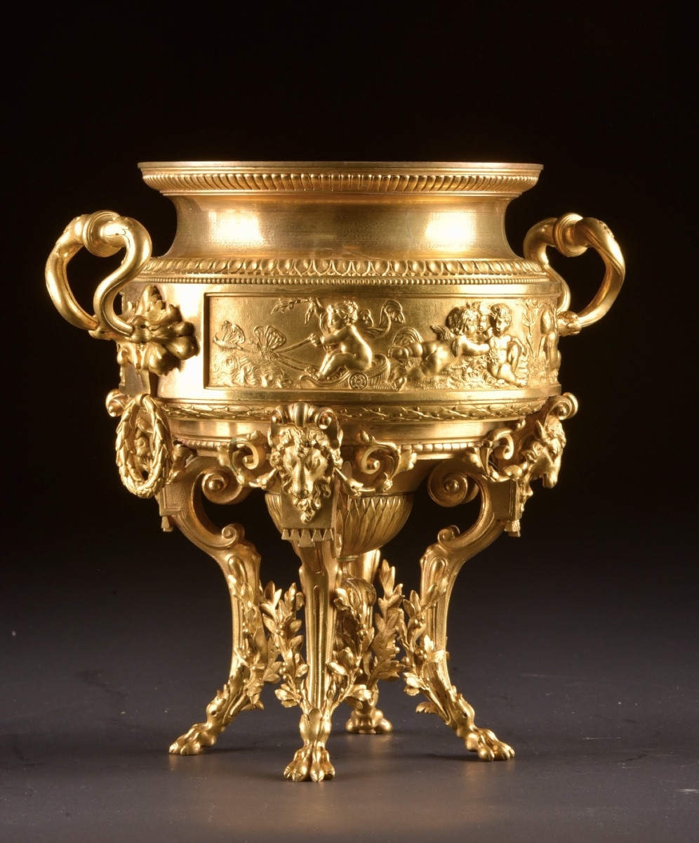 Gilt Bronze Centerpiece, Attributed To F. Barbedienne-photo-2