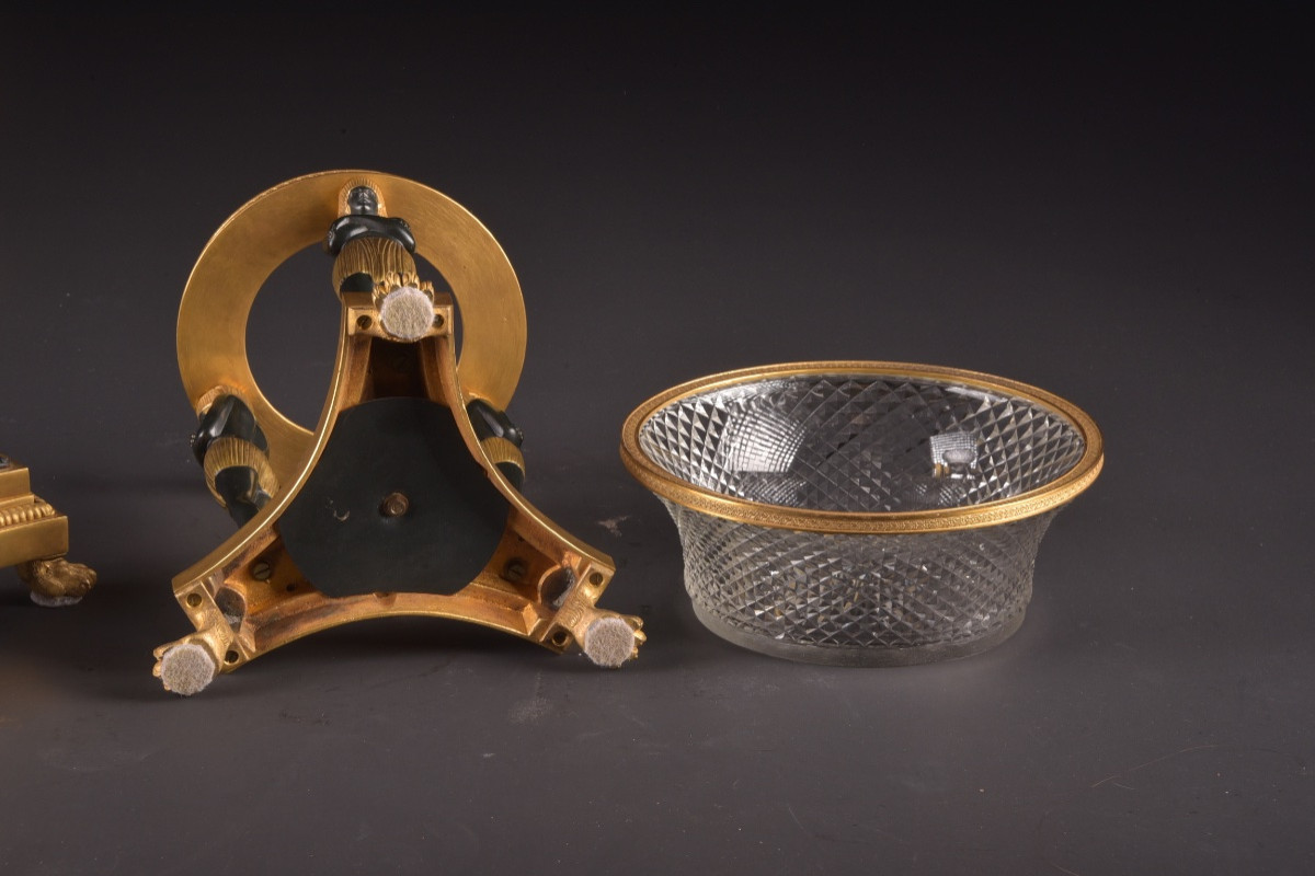 Pair Of Cassolettes With Egyptian Figures – France, 19th Century-photo-7