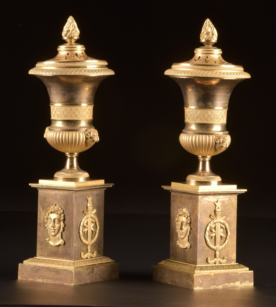 Empire Candlesticks Incense Burners C. 1810-photo-3