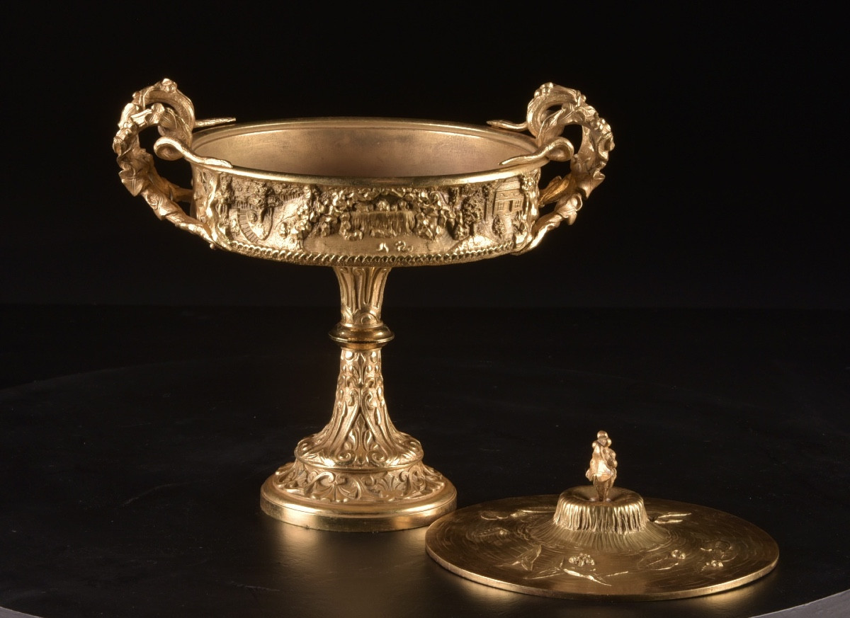 Coupe en bronze doré Napoléon III – vers 1860-photo-3