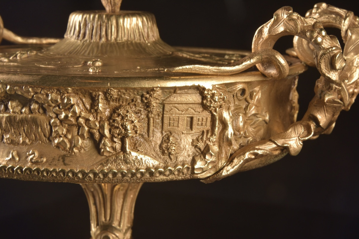 Coupe en bronze doré Napoléon III – vers 1860-photo-4