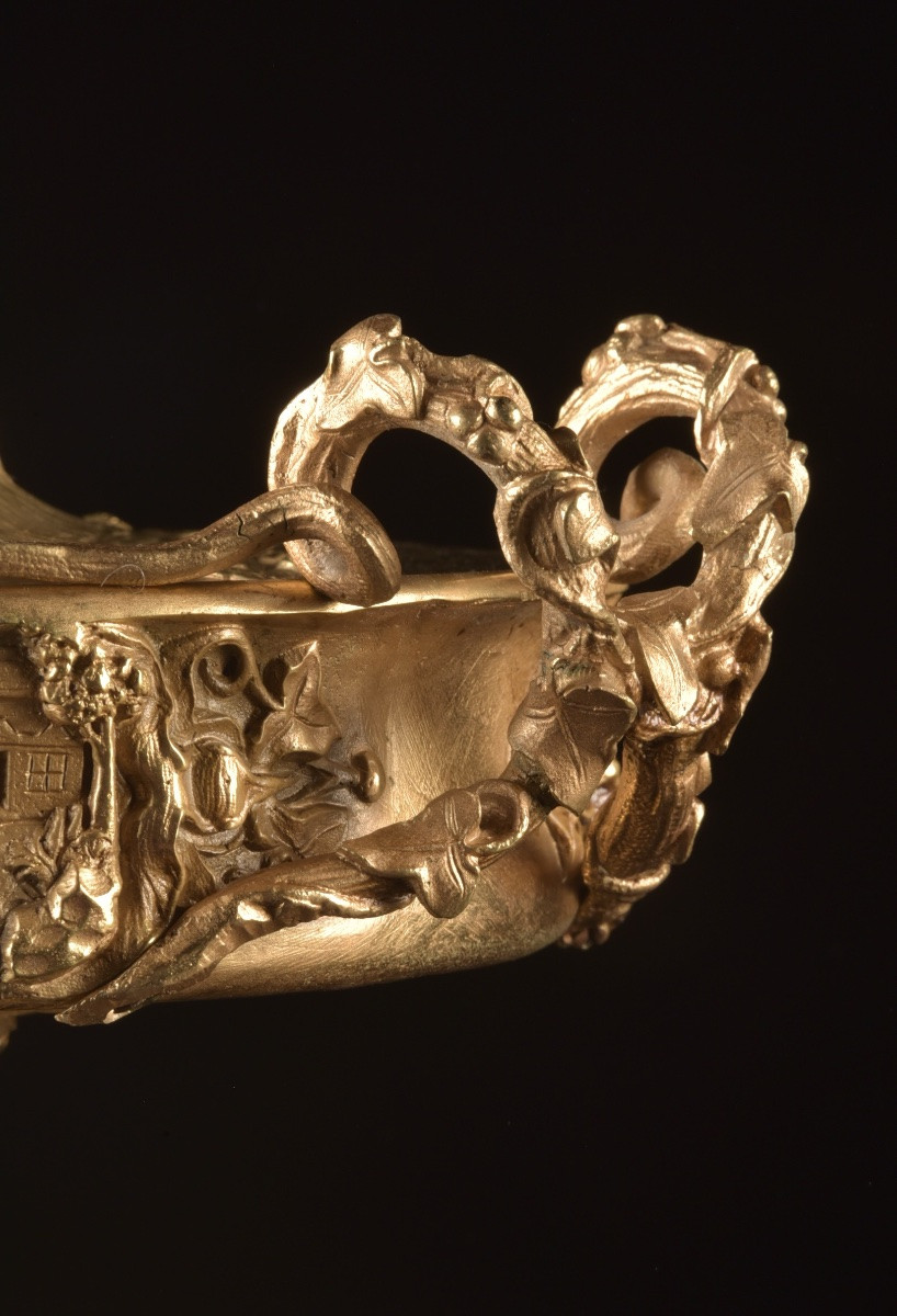 Coupe en bronze doré Napoléon III – vers 1860-photo-4