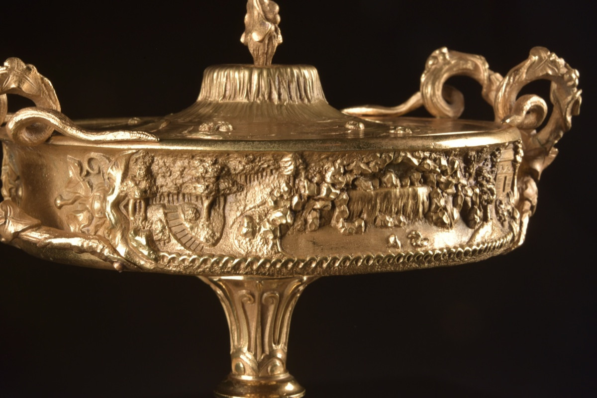 Coupe en bronze doré Napoléon III – vers 1860-photo-8
