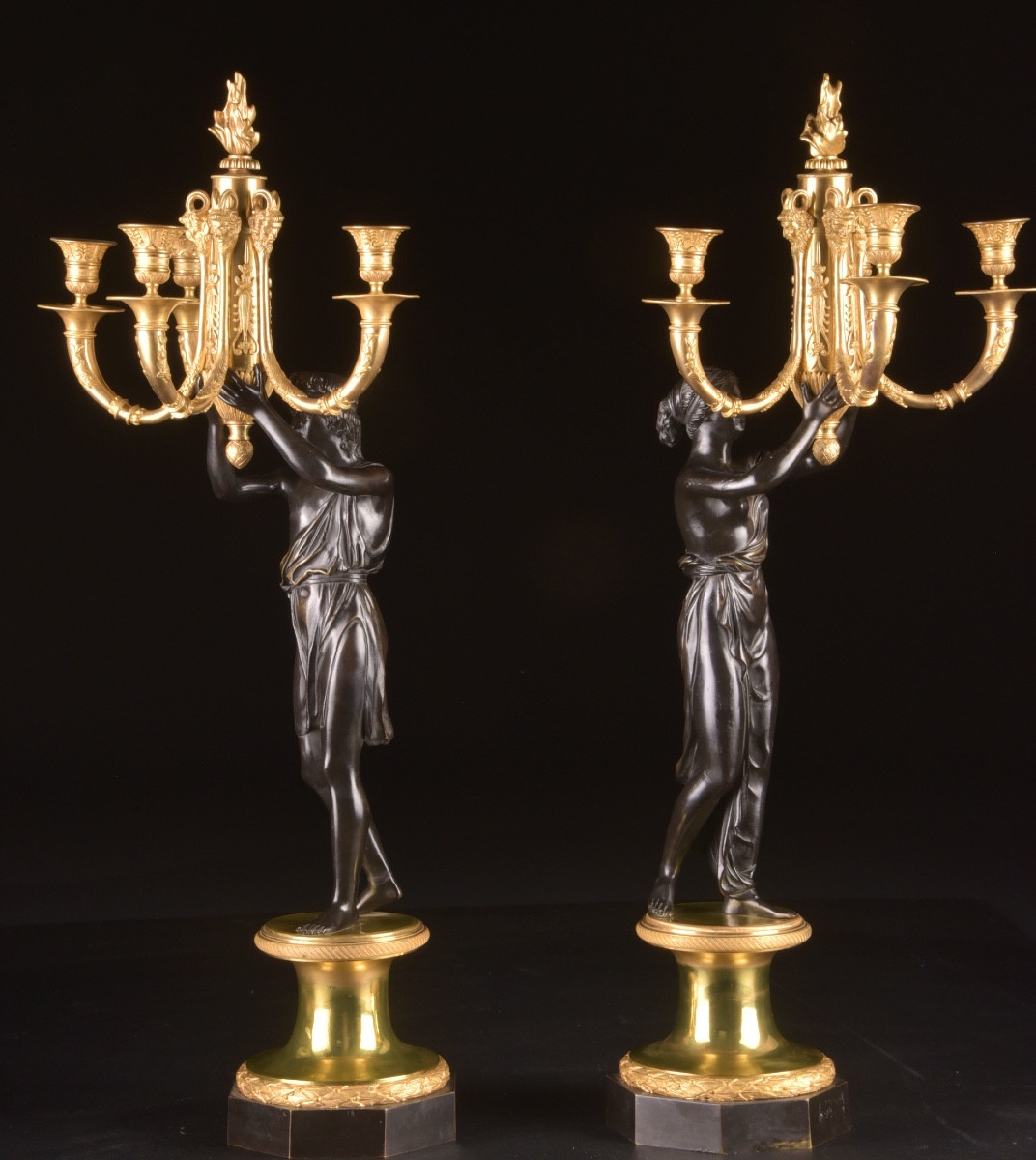 Pair Of Charles X Candelabras – In The Style Of Pierre-philippe Thomire-photo-4
