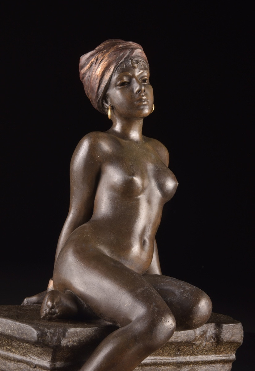 Emmanuel Villanis (1858–1914) – ““seated Oriental Woman””-photo-2