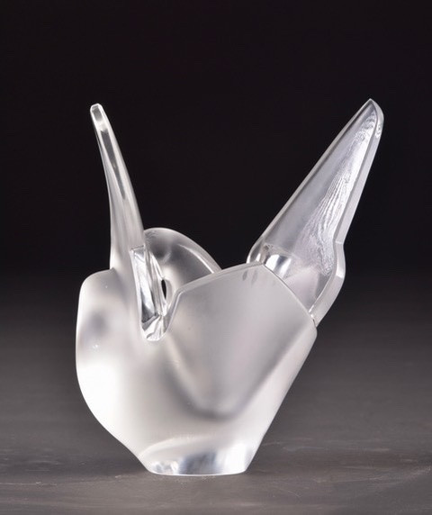 Sylvie Crystal Dove Vase – Lalique, 1970 -photo-6
