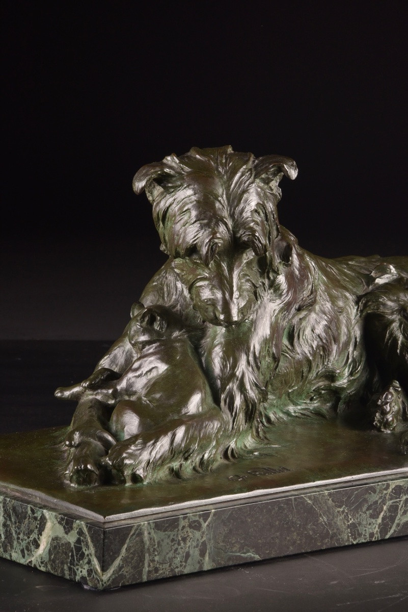 Deux Amis, Charles Paillet (1871–1937), Cire Perdue, Susse Frères, Paris-photo-3