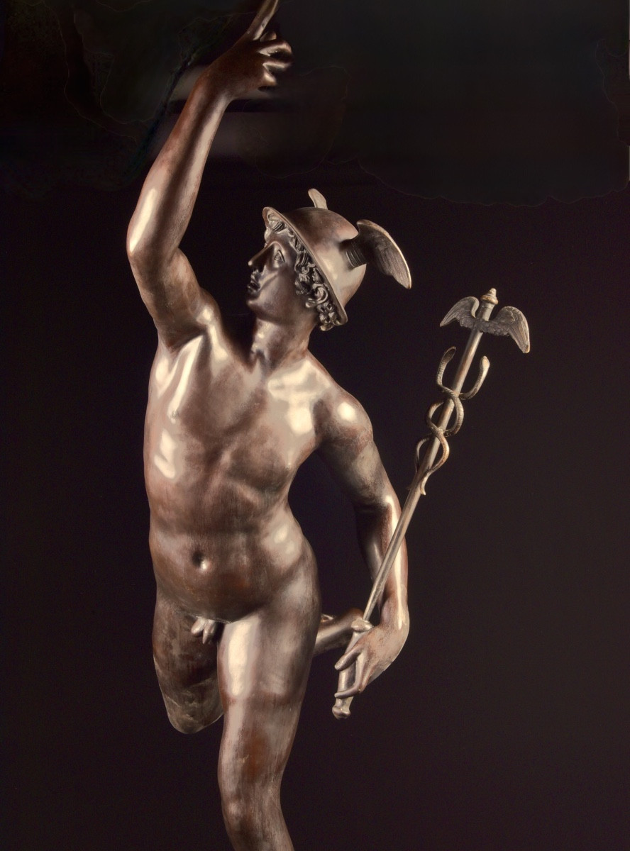 Sculpture en Bronze d'Hermès, fin du XIXe siècle, inspirée du modèle célèbre de Giambologna-photo-4