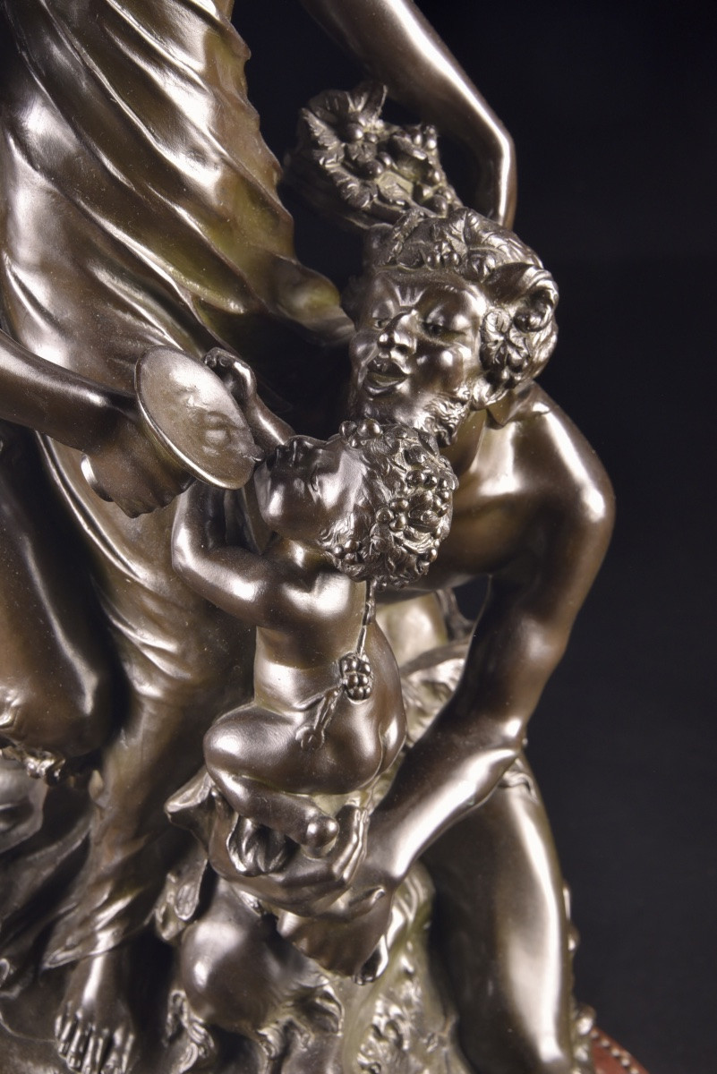 Clodion – Bacchanal With Four Figures 19th Century-photo-1