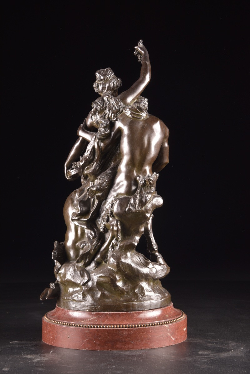Clodion – Bacchanal With Four Figures 19th Century-photo-3