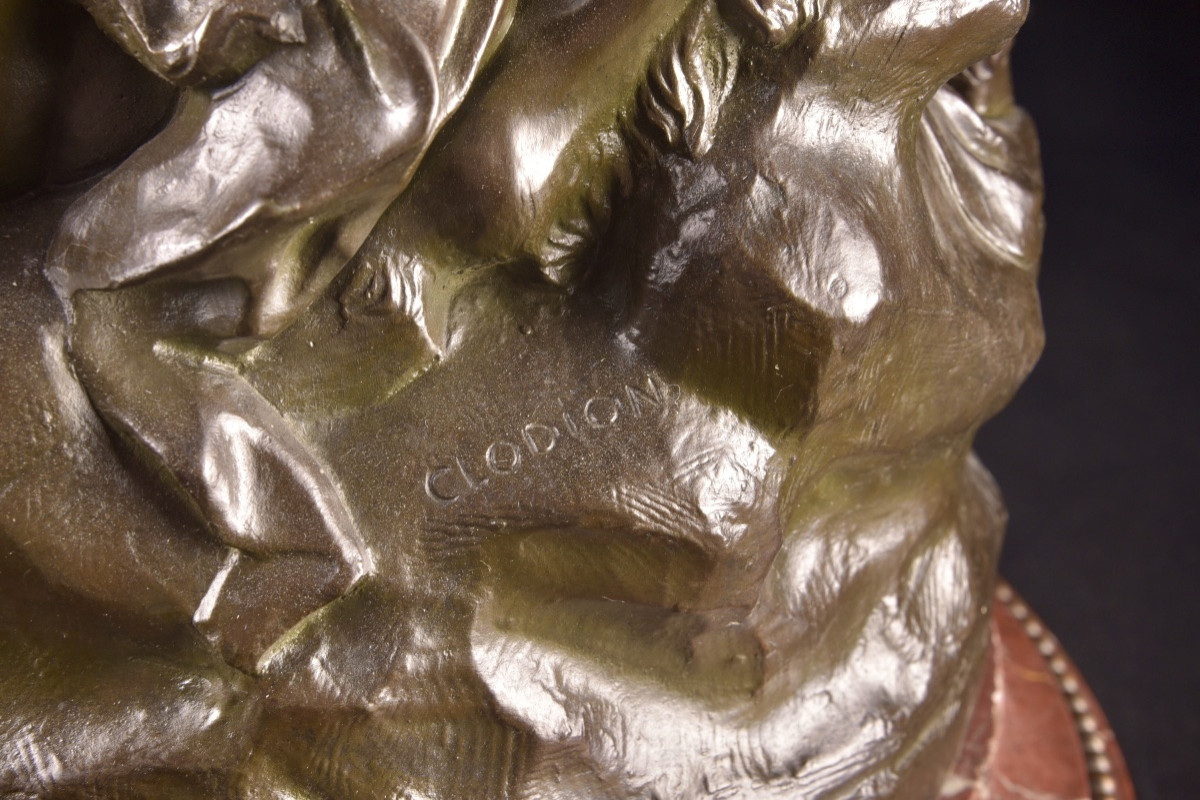 Clodion – Bacchanal With Four Figures 19th Century-photo-4