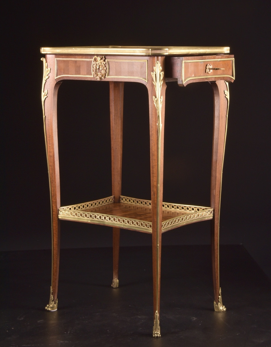 Table d’entre-deux de style Louis XV, signée Paul Sormani (1817–1877), Paris-photo-2