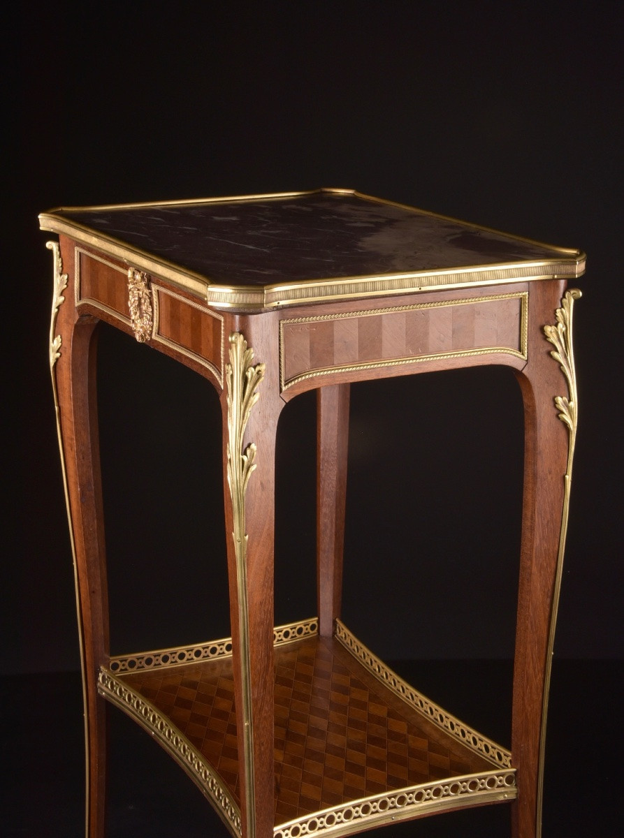 Table d’entre-deux de style Louis XV, signée Paul Sormani (1817–1877), Paris-photo-4