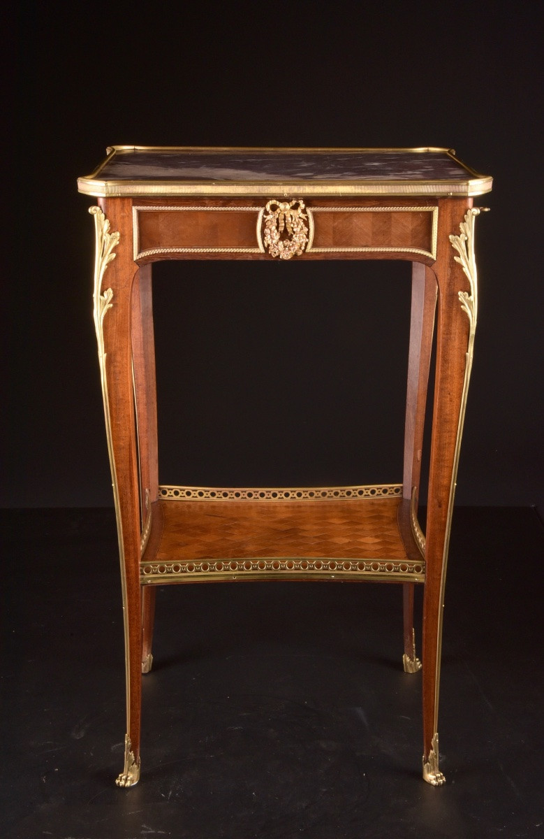 Table d’entre-deux de style Louis XV, signée Paul Sormani (1817–1877), Paris-photo-7