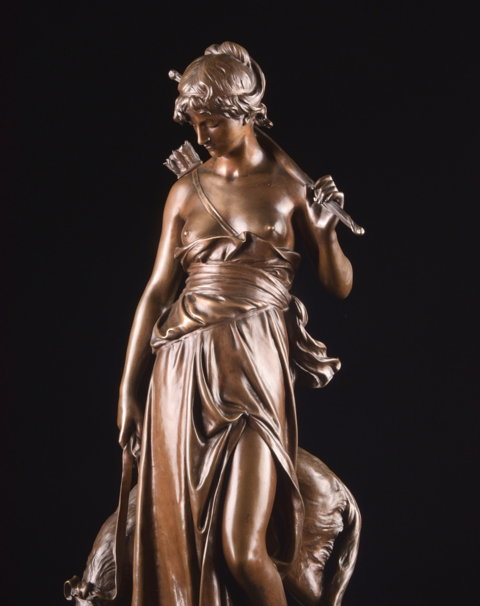 Aimé-jules Aizelin (1823–1902) — “nymph Of Diana”-photo-3