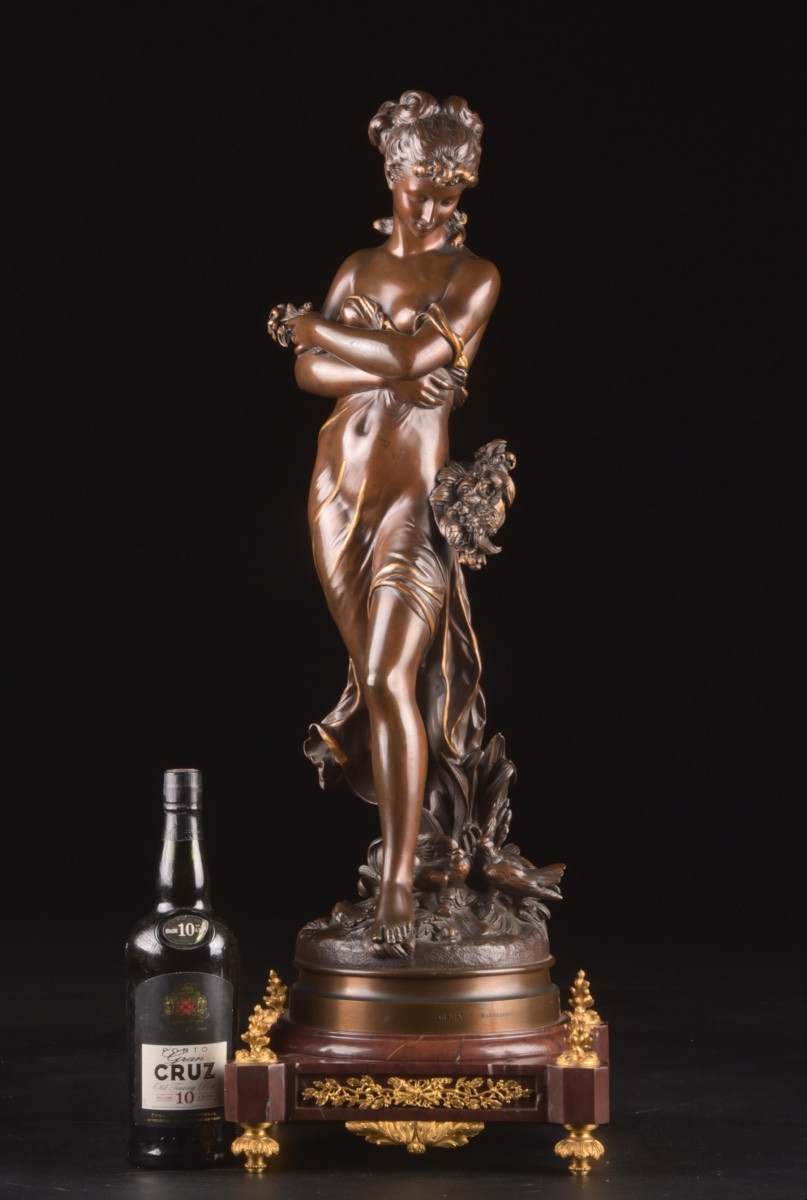 Hippolyte Moreau (1832–1927) — Figure en bronze sur base tournante-photo-3