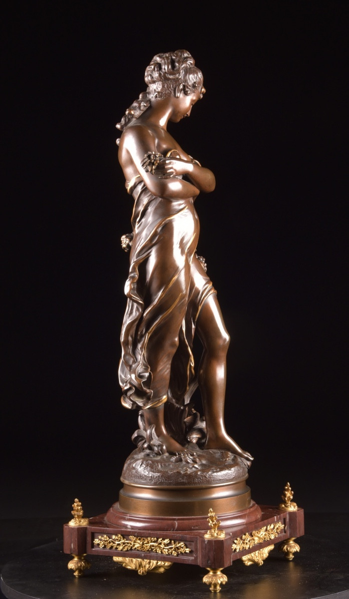 Hippolyte Moreau (1832–1927) — Figure en bronze sur base tournante-photo-2