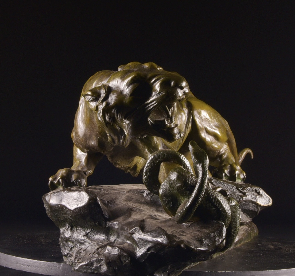 Antonio Amorgasti (1880–1952) Tiger Fighting With Snake, 1921-photo-4