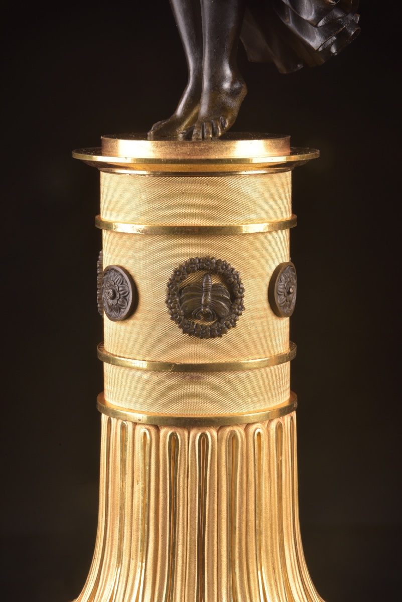 Pair Of Empire Bronze Candelabra, Attributed To Pierre-philippe Thomire -photo-4