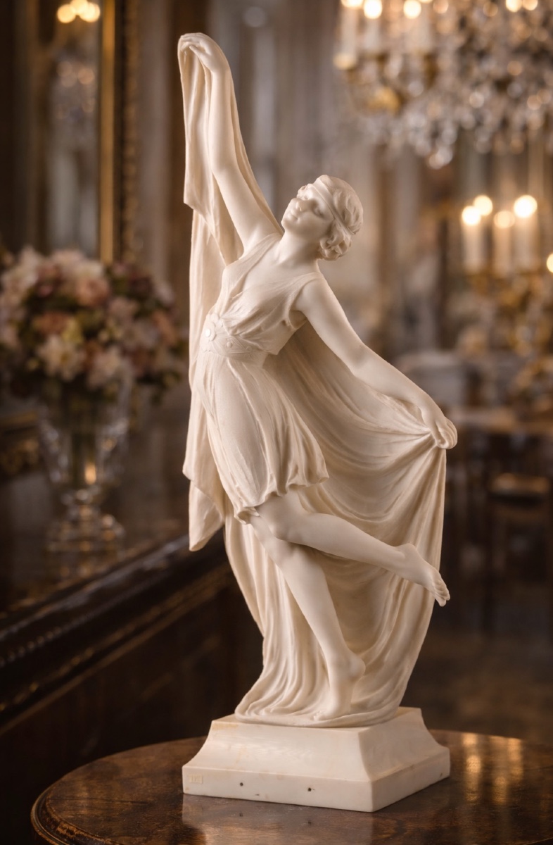 19th-century Florentine Marble Figure By Dante Zoi-photo-4