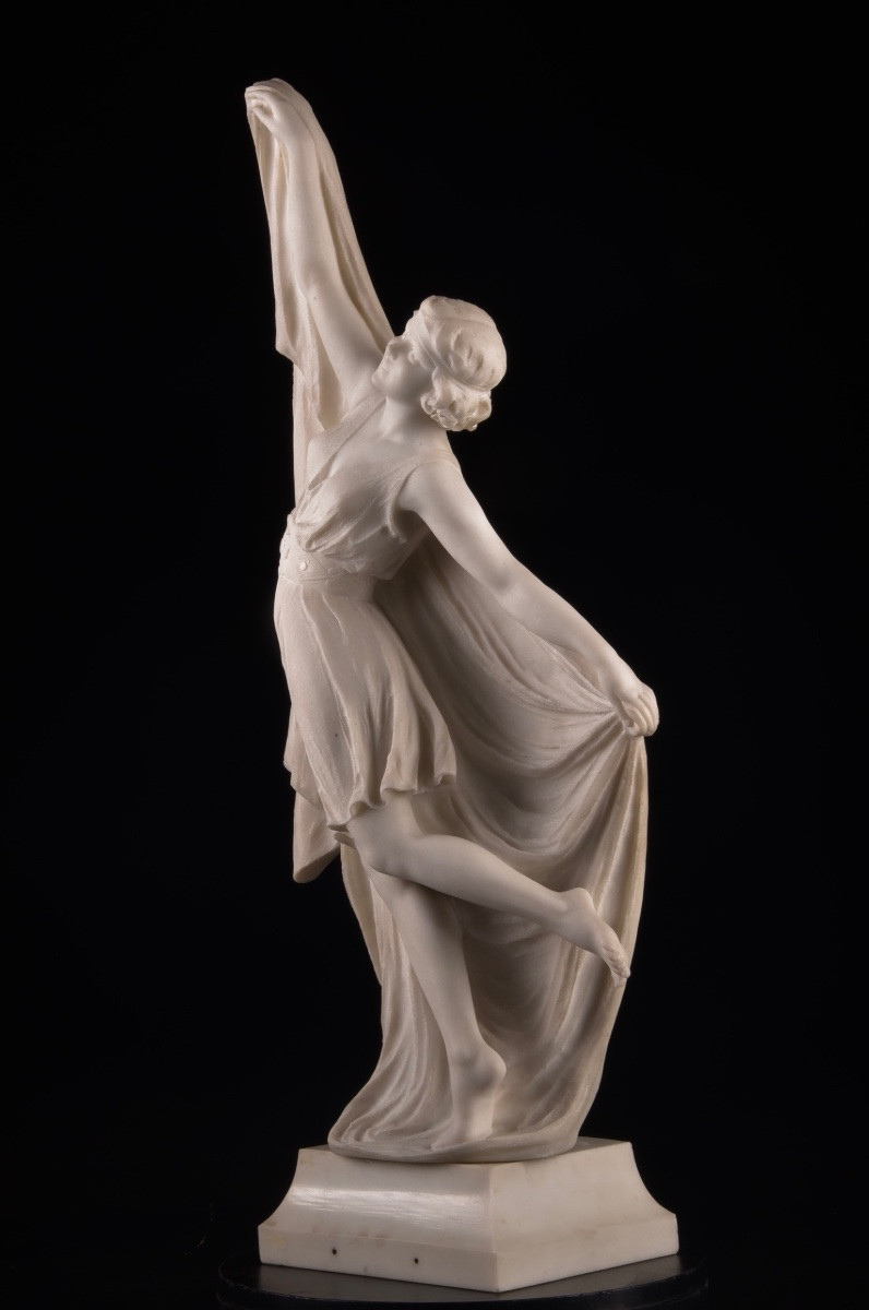 Figure en marbre florentine du XIXe siècle par Dante Zoi-photo-2