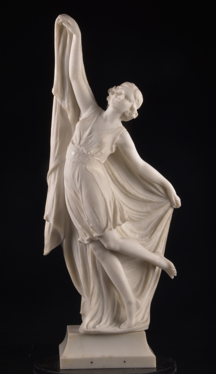 Figure en marbre florentine du XIXe siècle par Dante Zoi