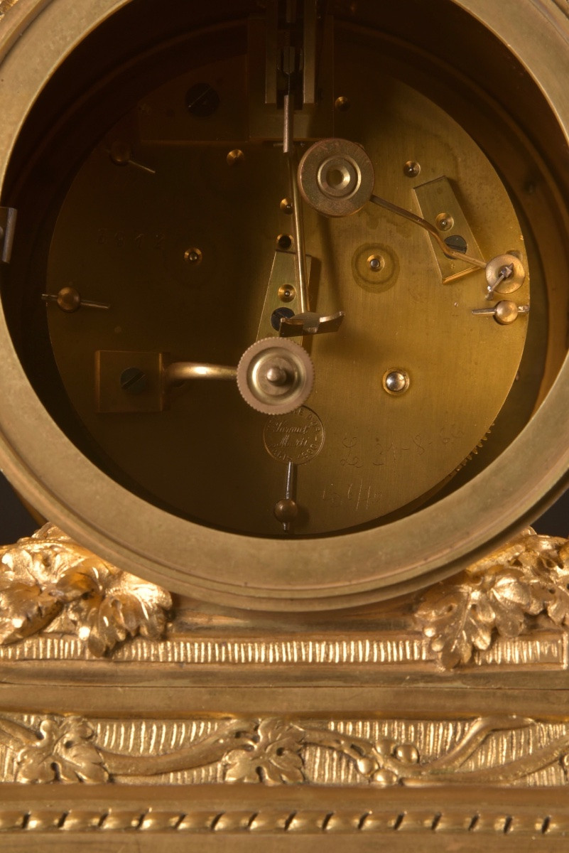 Ensemble de pendule en bronze doré d’époque française, fin du XIXᵉ siècle-photo-1