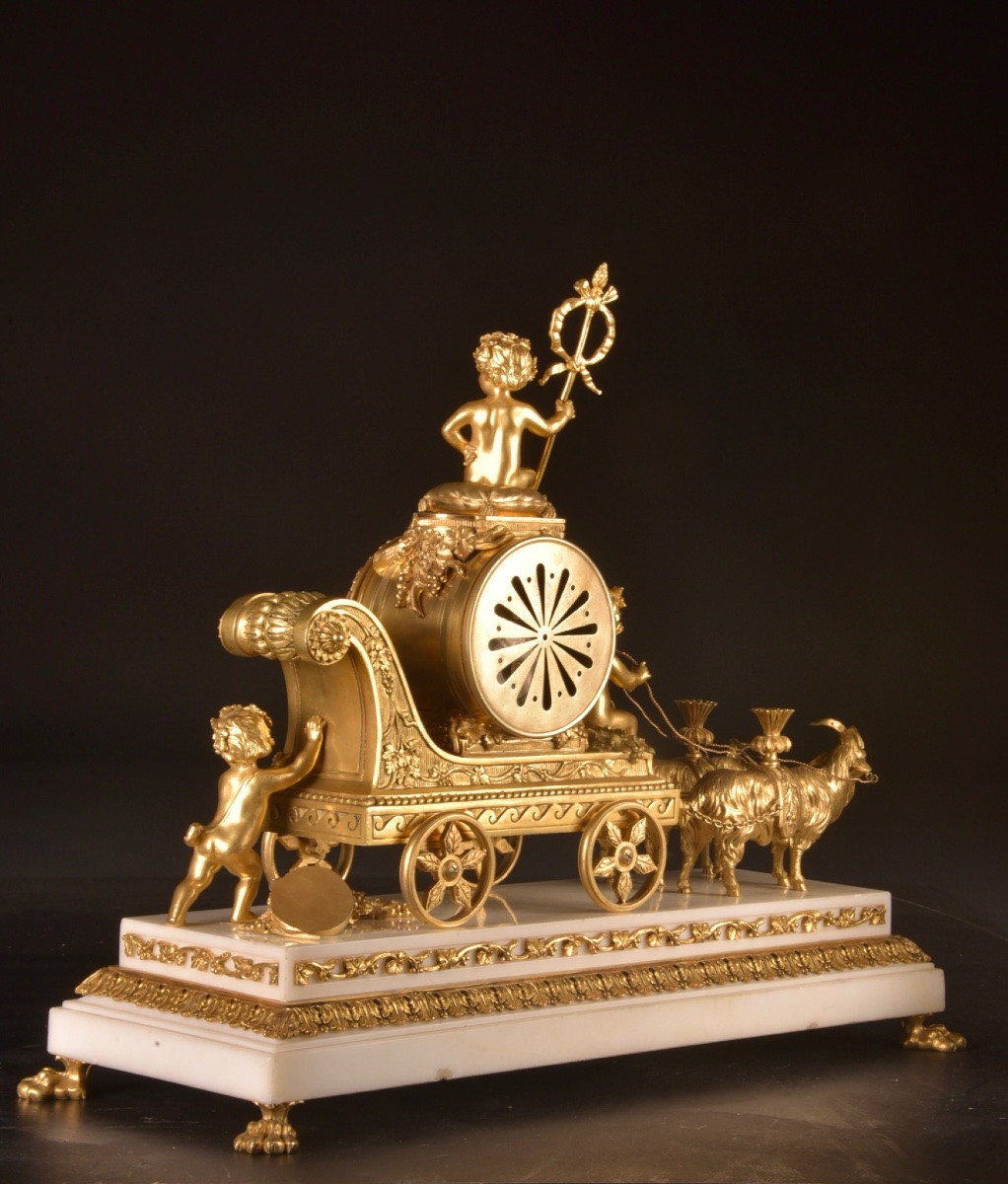 Ensemble de pendule en bronze doré d’époque française, fin du XIXᵉ siècle-photo-5