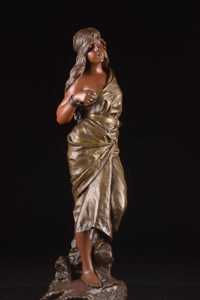 Sculpture en bronze polychrome, Prise de Corsaire — Emmanuel Villanis (1858–1914)-photo-2