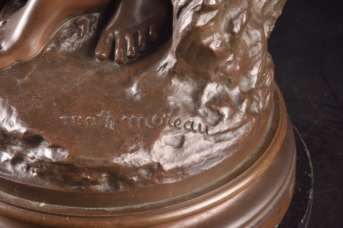 “diana At Her Bath” — Bronze Sculpture By Mathurin Moreau (1822–1912)-photo-8