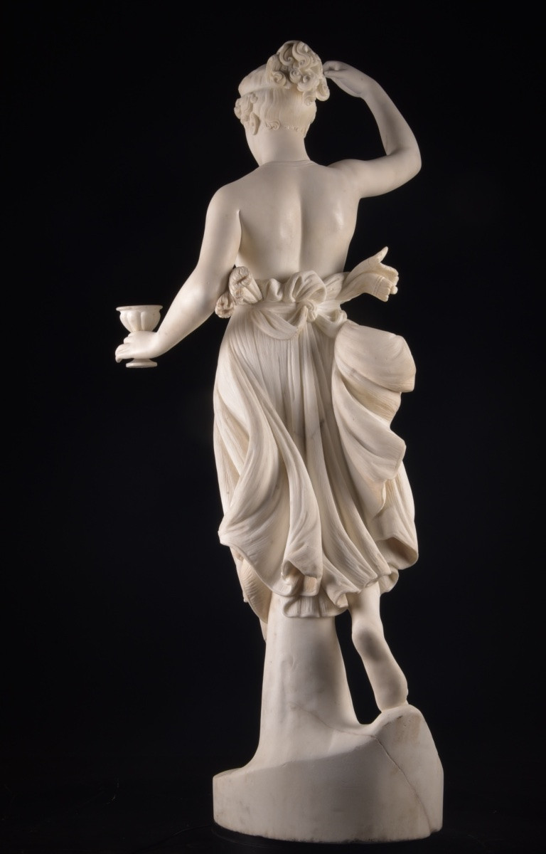 Marble Sculpture Depicting Hebe — After Antonio Canova (1757–1822)-photo-1