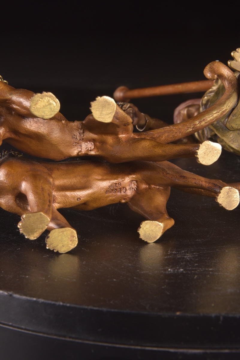 Orientalist Bronze Figure From Vienna With Panthers – Bergman Workshop, Vienna, Circa 1900 -photo-7