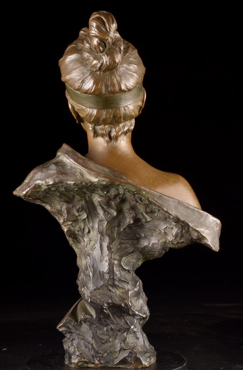 Emmanuel Villanis (1858–1914) – Galatée  Buste monumental en bronze – France, vers 1900-photo-4