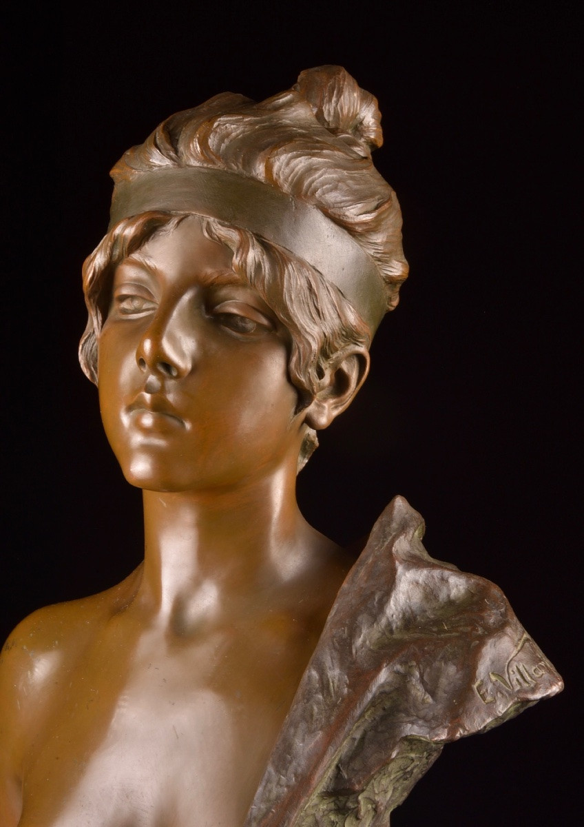 Emmanuel Villanis (1858–1914) – Galatée  Buste monumental en bronze – France, vers 1900-photo-3