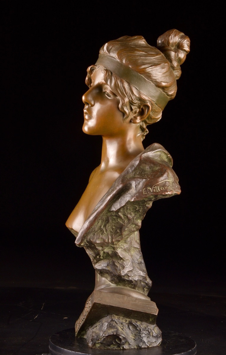 Emmanuel Villanis (1858–1914) – Galatée  Buste monumental en bronze – France, vers 1900-photo-7