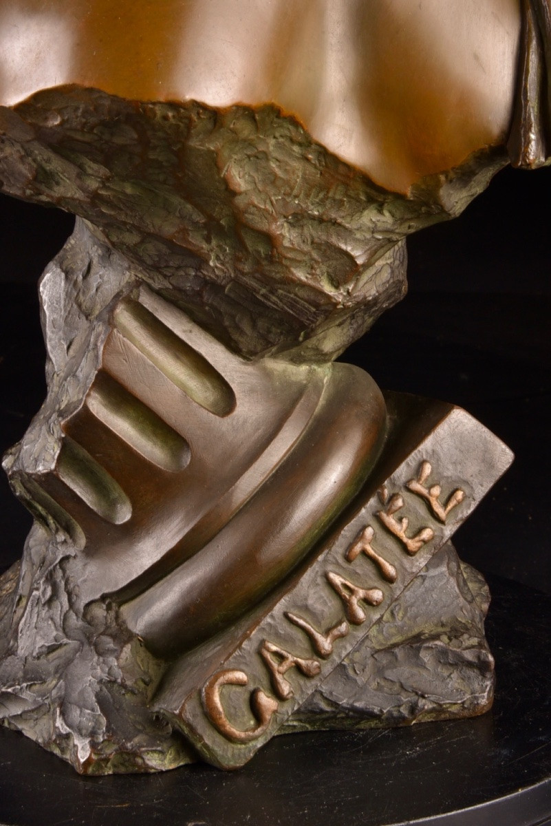 Emmanuel Villanis (1858–1914) – Galatée  Buste monumental en bronze – France, vers 1900-photo-8