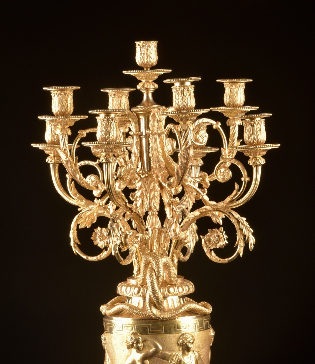 Monumental Eight-light Candelabra, Empire Style-photo-7