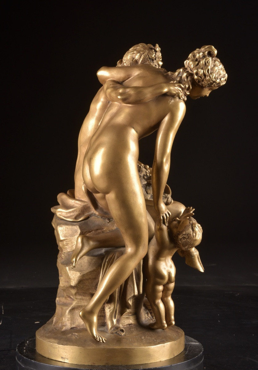 Claude Michel, Known As Clodion (1738–1814) Bacchanalian Group With Satyr, Nymph And Putto-photo-7