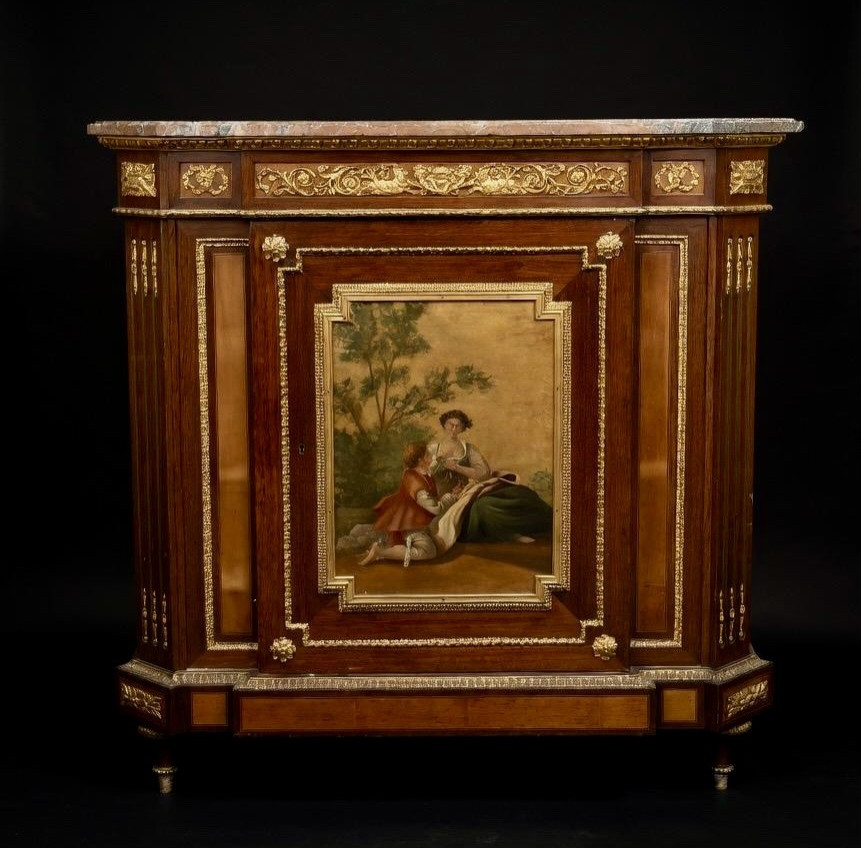 Cabinet en marqueterie signé Befort Jeune – Paris, XIXᵉ siècle-photo-2