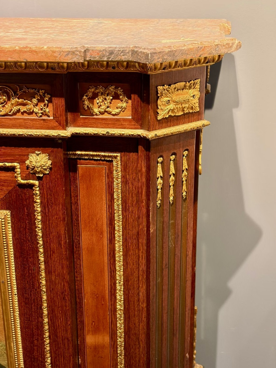 Cabinet en marqueterie signé Befort Jeune – Paris, XIXᵉ siècle-photo-4