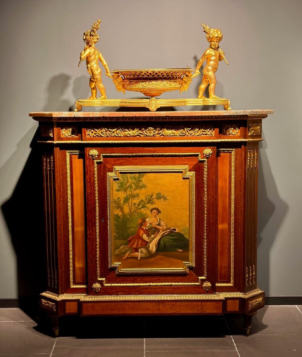 Cabinet en marqueterie signé Befort Jeune – Paris, XIXᵉ siècle-photo-8