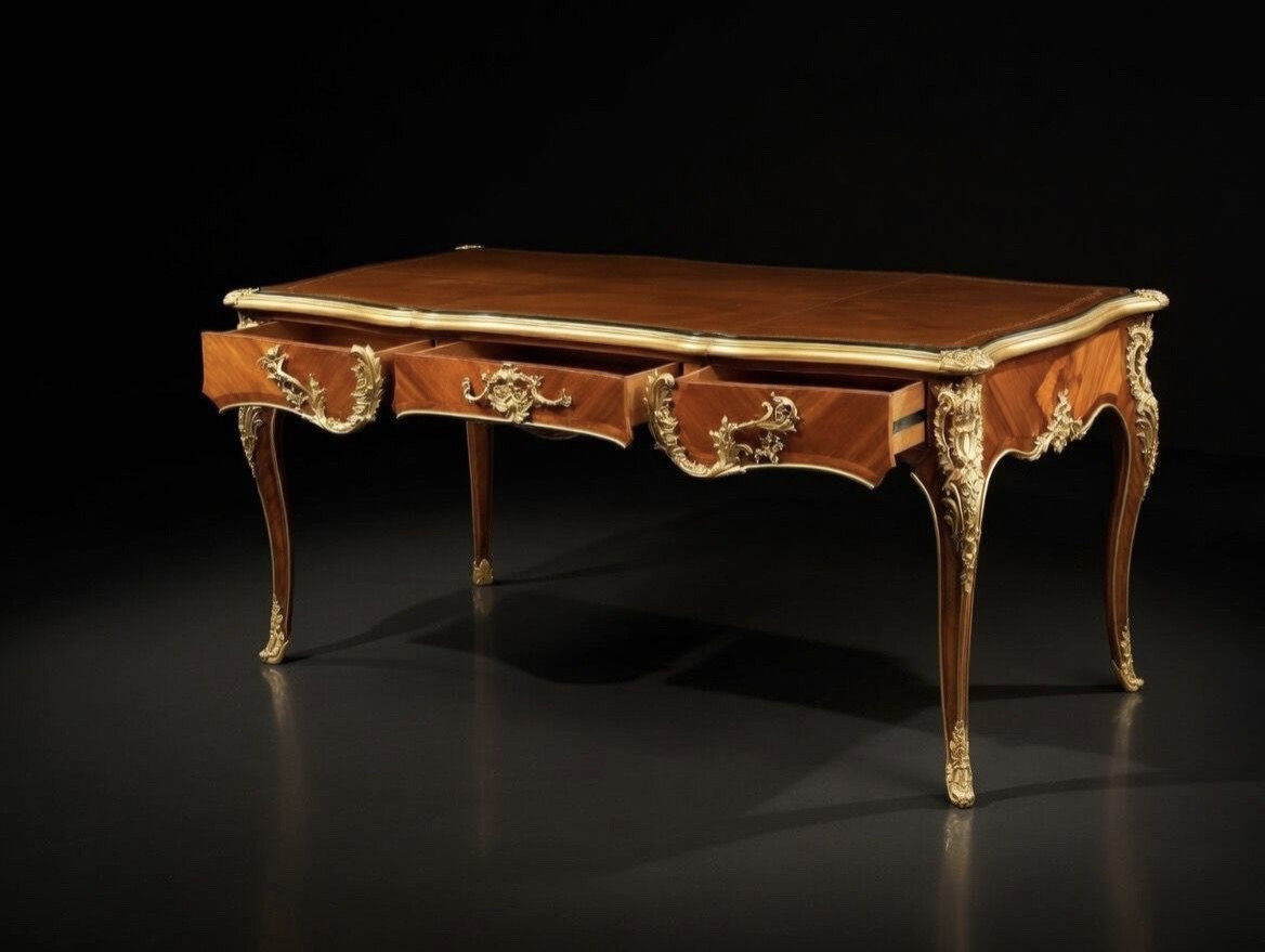 Bureau de style Louis XV, bois plaqué et bronze doré, estampillé Durand & Fils, vers 1880–1900-photo-6