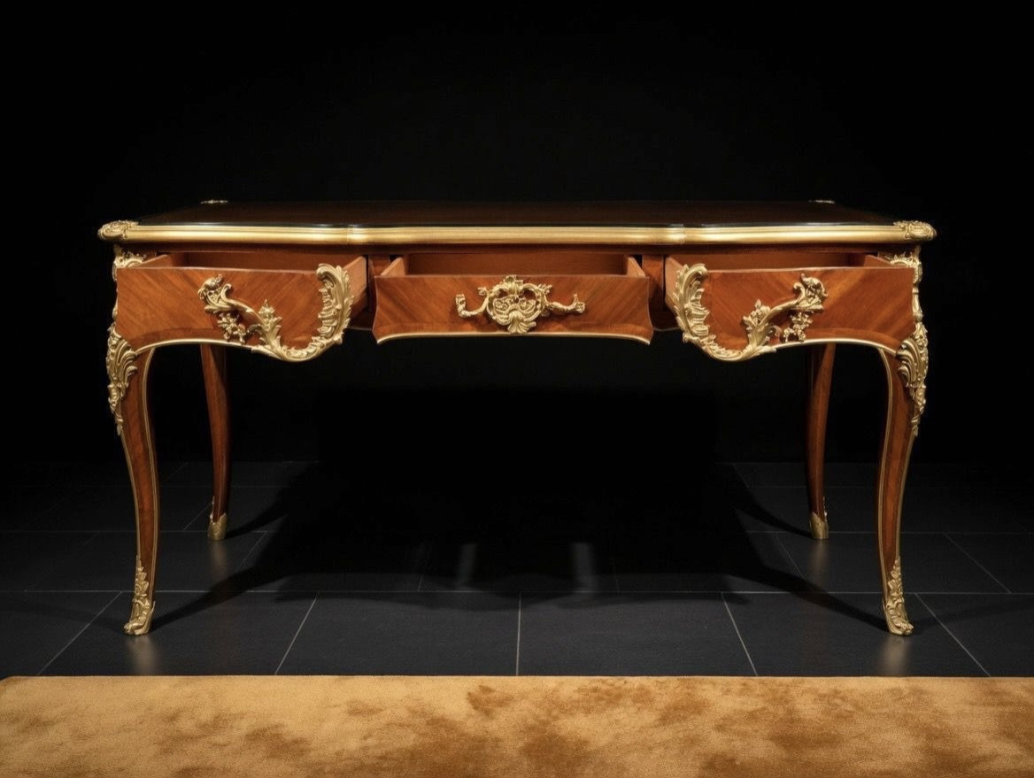 Bureau de style Louis XV, bois plaqué et bronze doré, estampillé Durand & Fils, vers 1880–1900-photo-7