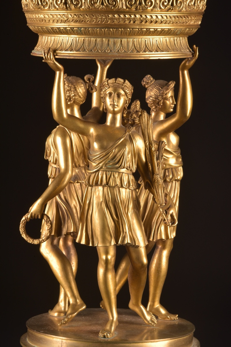 Centre de table en bronze doré, époque Empire, début XIXe siècle, attribué à Philippe Thomire -photo-3