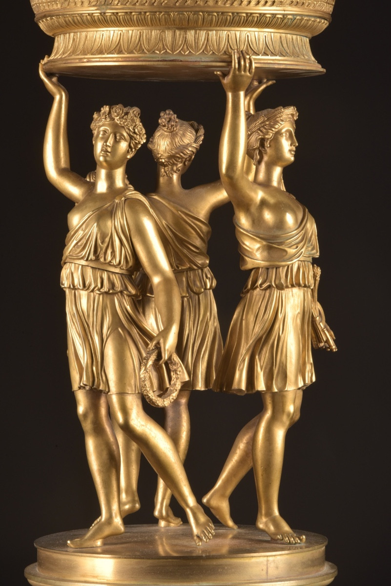 Centre de table en bronze doré, époque Empire, début XIXe siècle, attribué à Philippe Thomire -photo-4